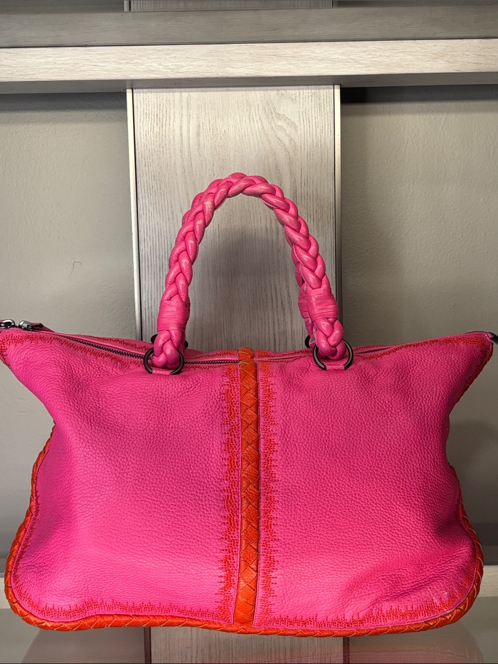 Bottega Veneta Intrecciato Cervo Deerskin Tote/Shoulder Bag w/COA~Final Price - Picture 2 of 16